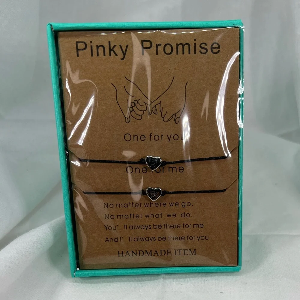 Pinky Promise Best Friends BFF Girlfriend Boyfriend Couple Mom Kid Bracelets